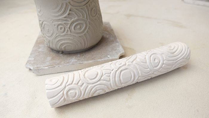 Bisque Embossed Roller