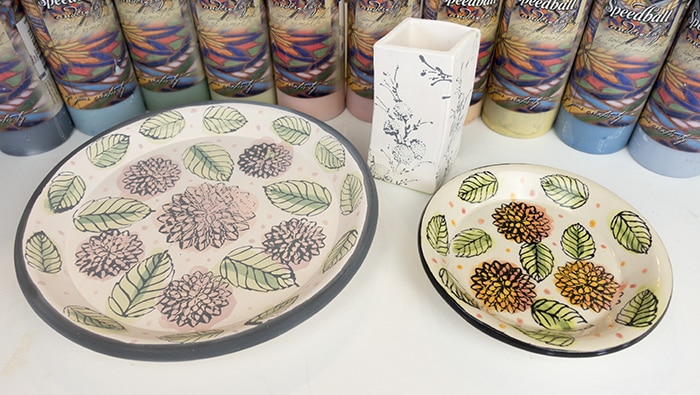 Stamping with Underglaze